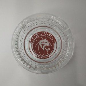 Vintage 1970's Las Vegas MGM Grand Hotel and Casino Ashtray Glass 4.5"